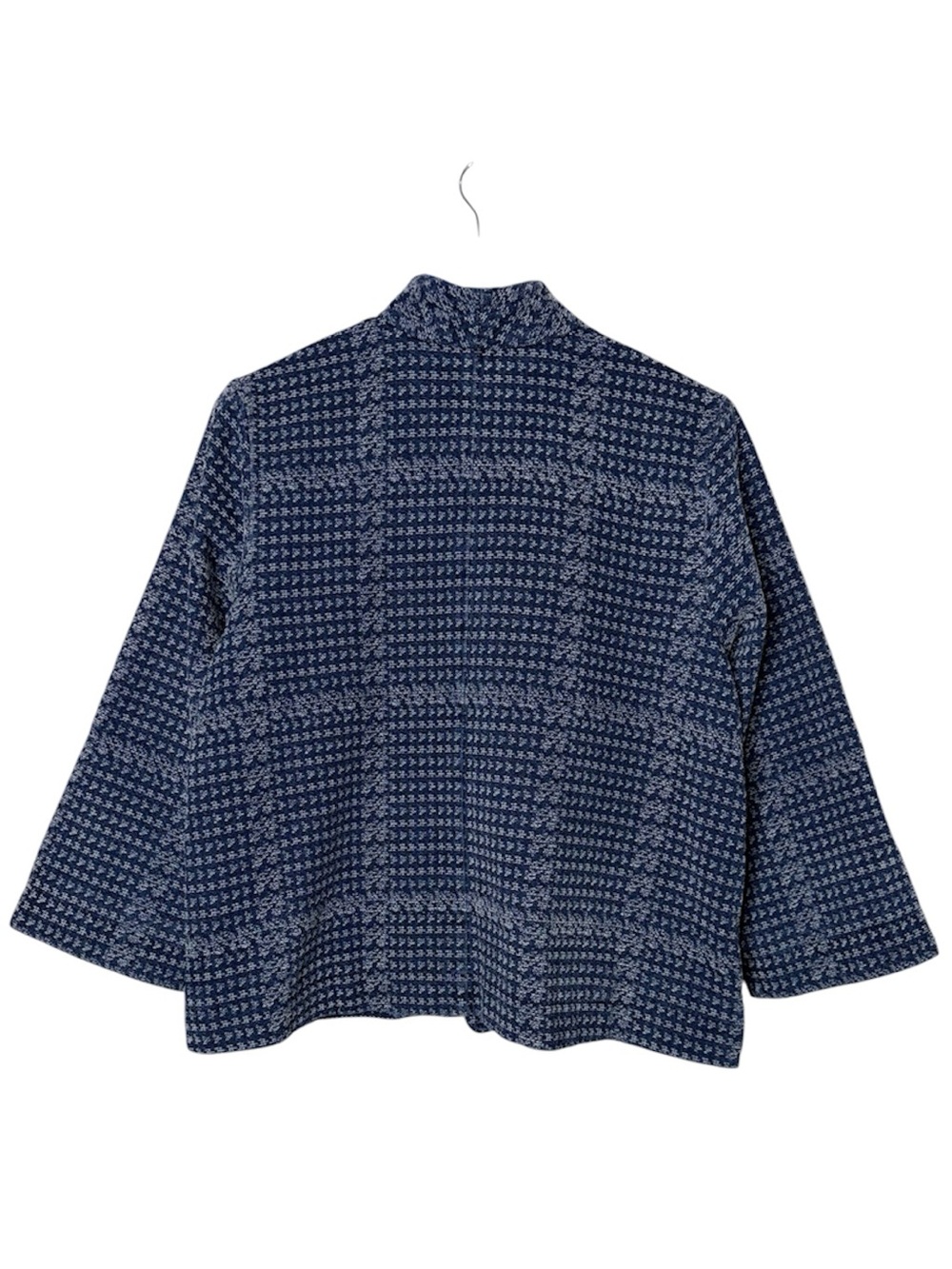 J Jill Pure Jill Indigo Jacquard Jacket Medium Tall - Picture 4 of 7